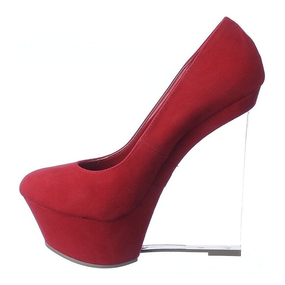 CLEAR CLOSE TO THE EDGE WEDGES ( BRAND NEW !!!! ) - Picture 4 of 7